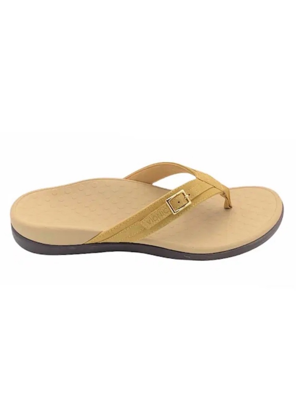 Vionic Women's Tan Flip-Flop Sandal with Buckle